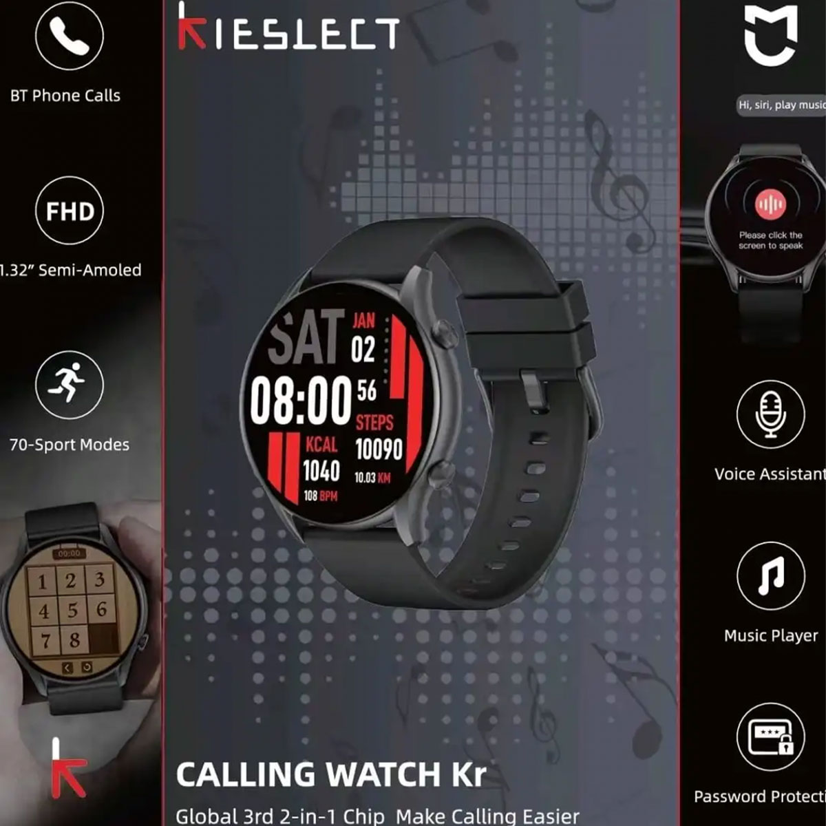 Kr pro часы. Kieslect kr Smart watch. Смарт-часы kieslect kr. Смарт-часы Xiaomi kieslect Smart watch kr, черные. Умные часы Xiaomi kieslect calling watch kr Pro, черный.