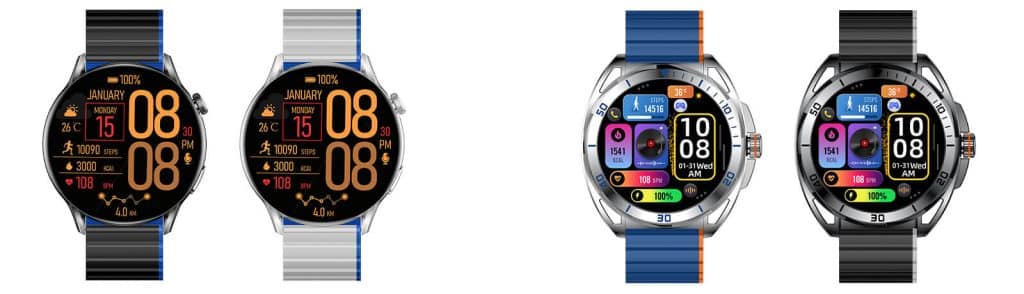 مقایسه صفحه ساعت Glorimi m2 max با Glorimi m2 pro