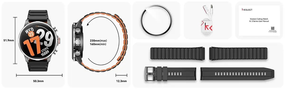 اقلام داخل جعبه ساعت کیسلکت kr3
