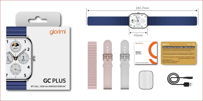 اقلام داخل بسته بندی ساعت گلوریمی gc plus