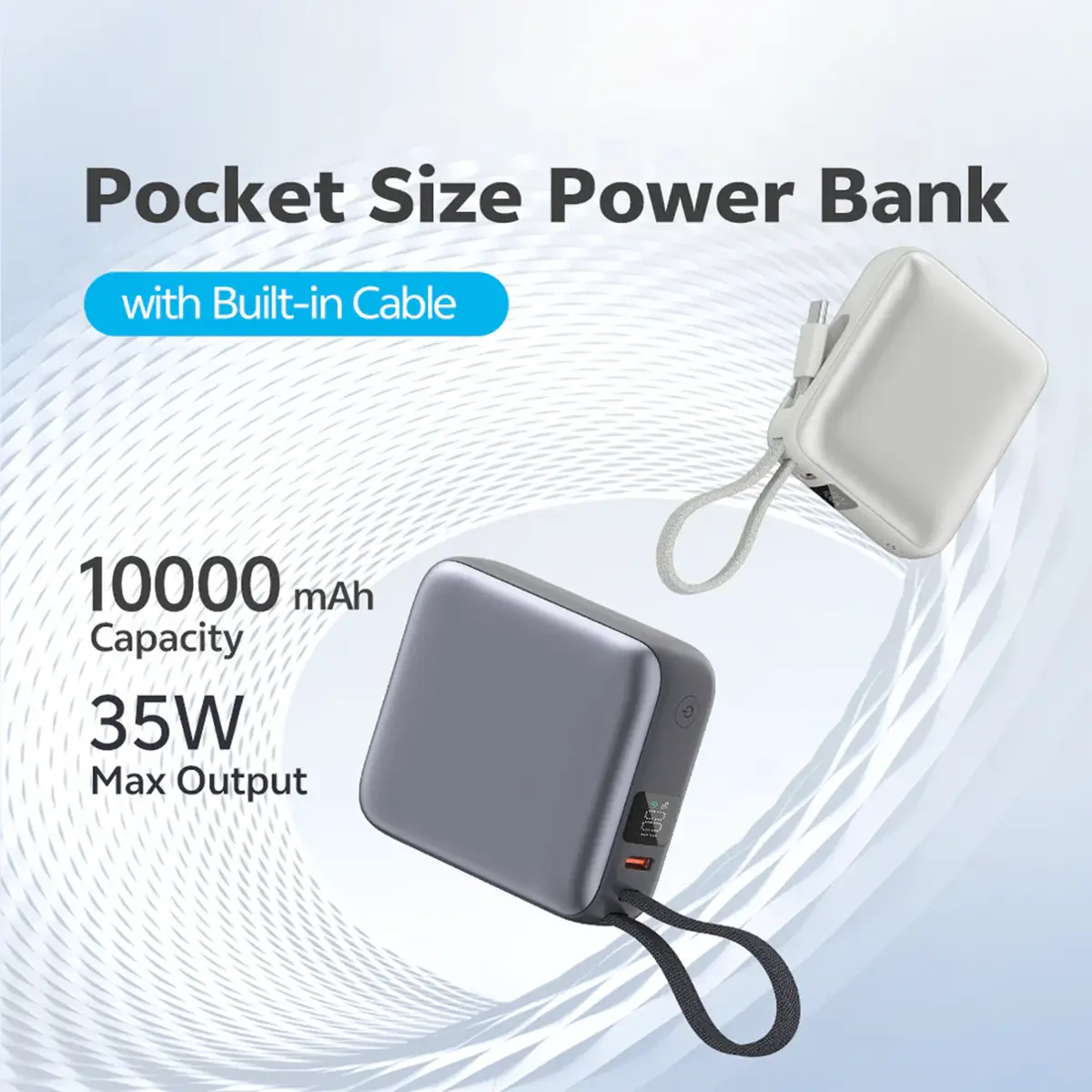 پاور بانک کیو سی وای مدل QCY PB10C با ظرفیت 10000mAh و توان 35W