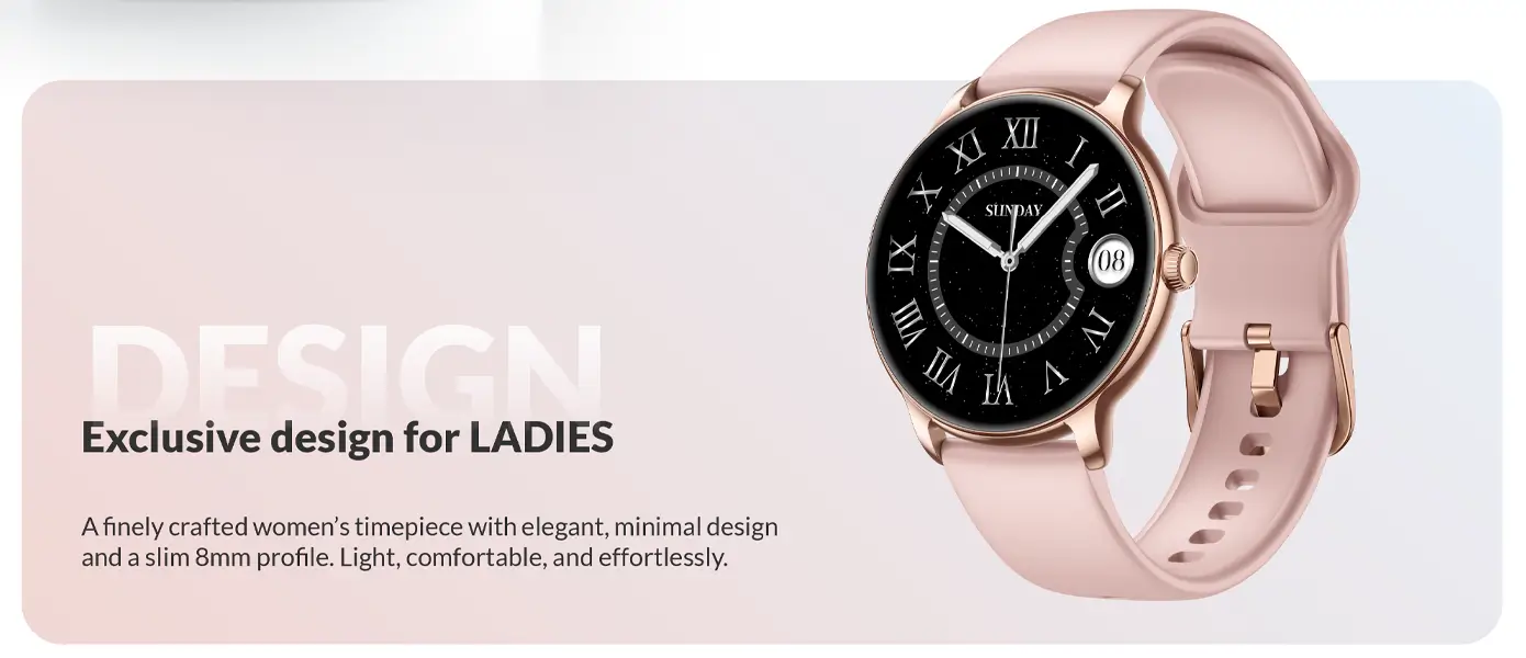 ساعت هوشمند گلوریمی با طراحی زنانه مخصوص بانوان